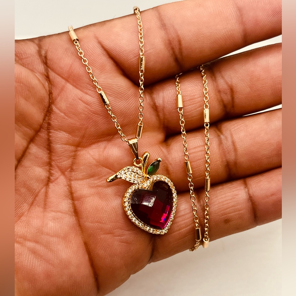 Gold Plated Necklace For Women Apple Design 18$